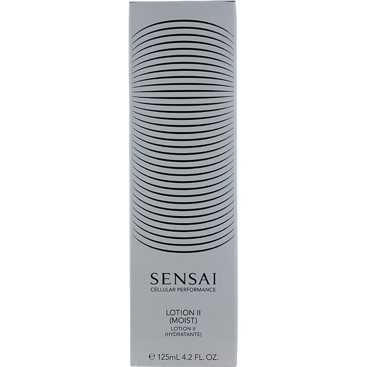 Sensai Cellular Performance Lotion II Moist 125 ml fuktighetsgivende toner i grå eske med grafisk mønster