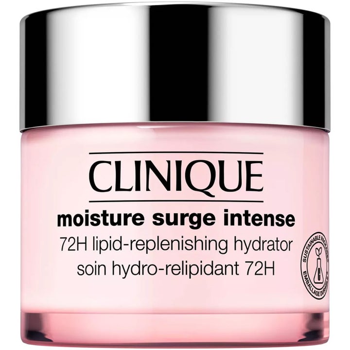 Clinique Moisture Surge Intense 72H Lipid-Replenishing Hydrator fuktighetskrem i rosa krukke med sølvlokk