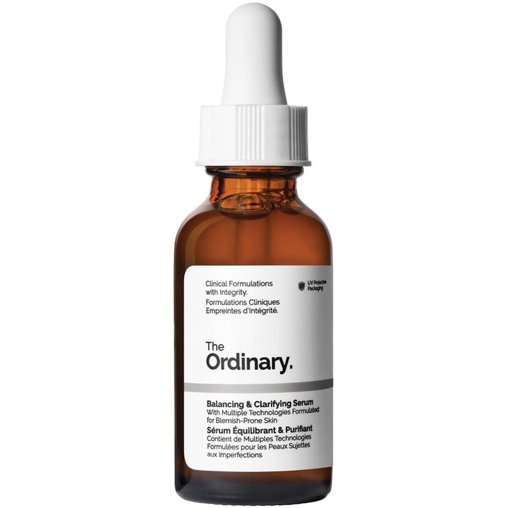 The Ordinary Balancing & Clarifying Serum 30 ml balanserende ansiktsserum i brun glassflaske med hvit pipette