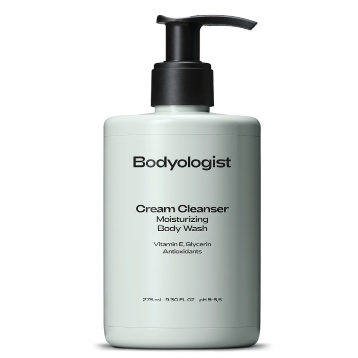 Bodyologist Cream Cleanser 275 ml fuktighetsgivende kroppsvask som gir fukt i en lys mintgrønn flaske med svart pumpe.