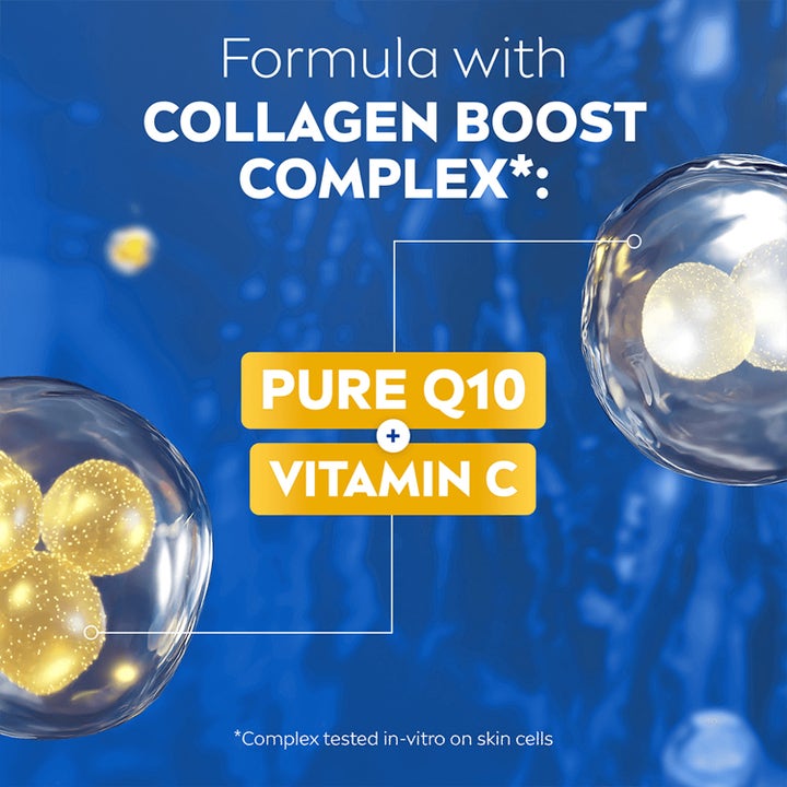 NIVEA Q10 Vitamin C Body Lotion 250 ml oppstrammende krem med Collagen Boost Complex Pure Q10 og Vitamin C bobler