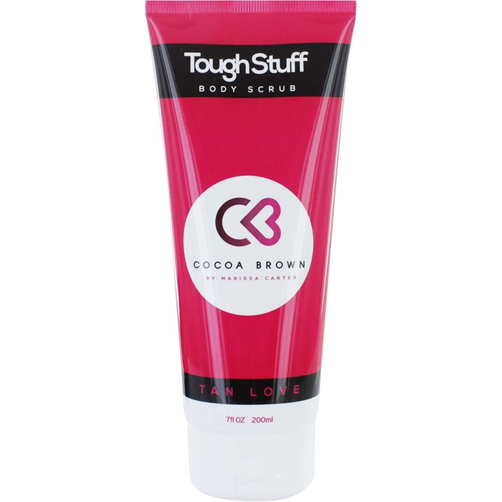 Cocoa Brown Tough Stuff Body Scrub 200ml eksfolierende kroppskrubb i rosa tube med sorte detaljer og hvit kork.