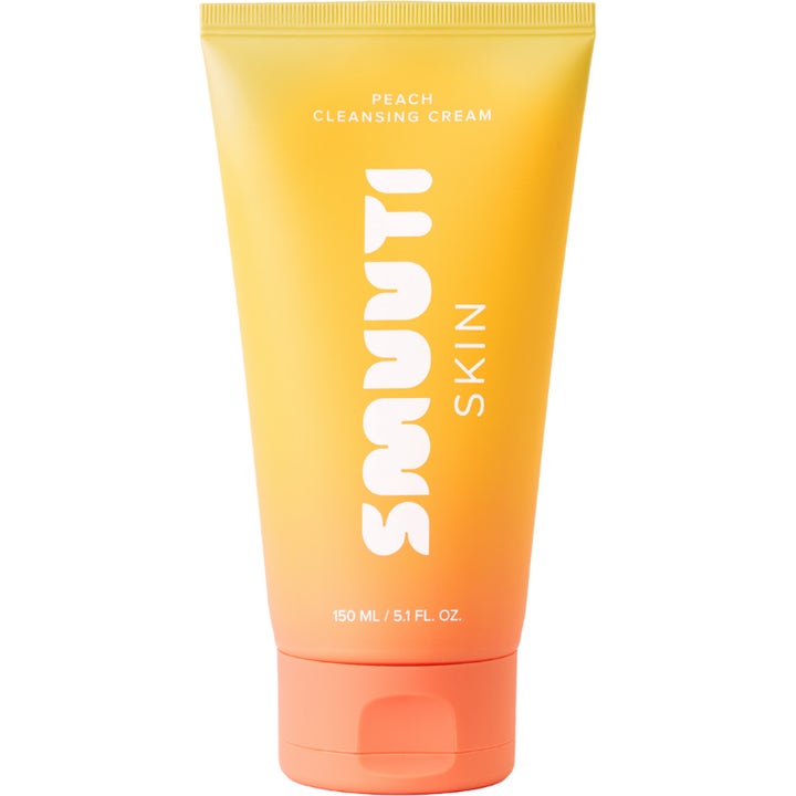 Smuuti Skin Peach Cleansing Cream 150 ml rensekrem med fersken i en gradert gul og oransje tube med hvit tekst