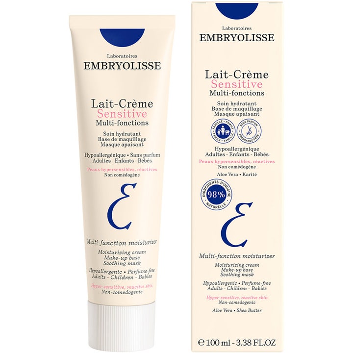 Embryolisse Lait Creme Sensitive 100 ml parfymefri ansiktskrem i hvit tube og eske med aloe vera og shea butter