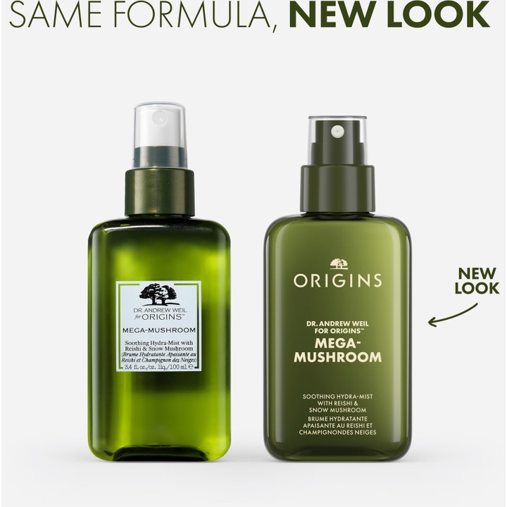 Origins Origins Dr. Weil Mega-Mushroom Soothing Hydra-Mist 100 ml face mist i gammel og ny grønn flaske