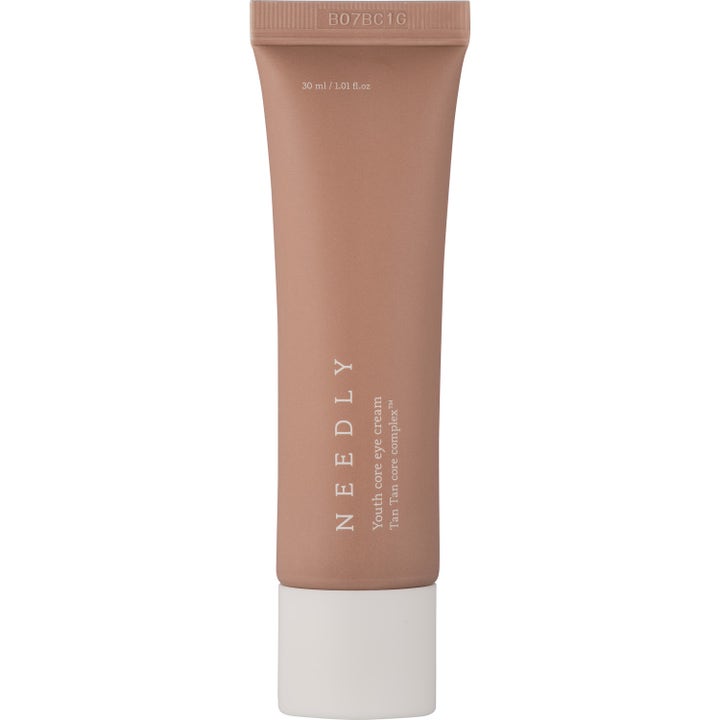 Needly Youth Core Eye Cream 30 ml oppstrammende øyekrem i en matt brunrosa tube med hvit kork