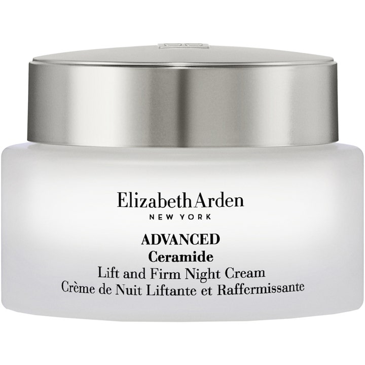 Elizabeth Arden Advanced Ceramide Lift and Firm Night Cream 50 ml oppstrammende nattkrem i frostet krukke med sølvlokk