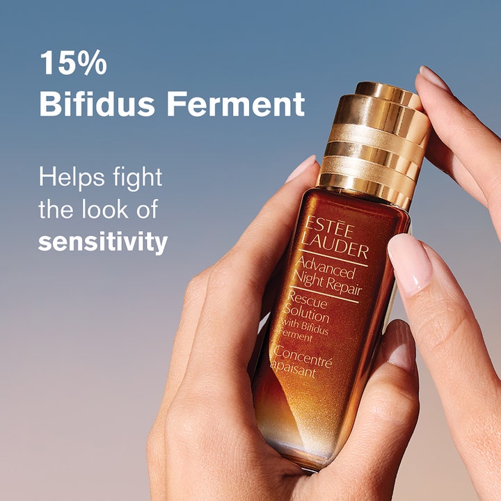 Estée Lauder Advanced Night Repair Rescue Solution 20 ml serum med 15 % bifidus ferment i brun glassflaske