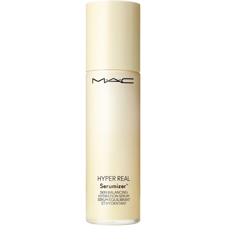 MAC Hyper Real Serumizer 30ml fuktighetsserum som gir balansert hud i en lys beige sylindrisk flaske