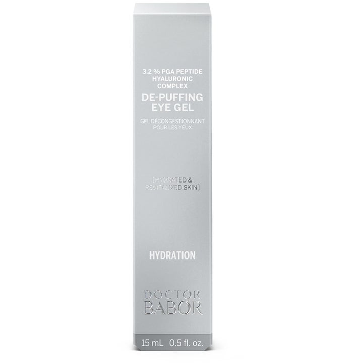 Babor Doctor Babor De-Puffing Eye Gel 15 ml fuktighetsgivende øyekrem i sølvfarget eske