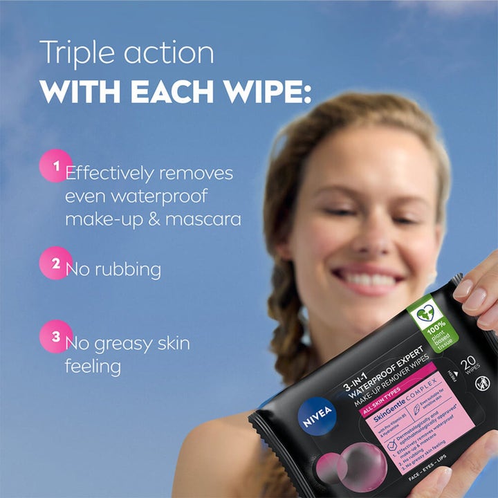 NIVEA Cleansing Set 20stk ansiktsservietter fjerner vannfast sminke og gir ren hud uten gniing