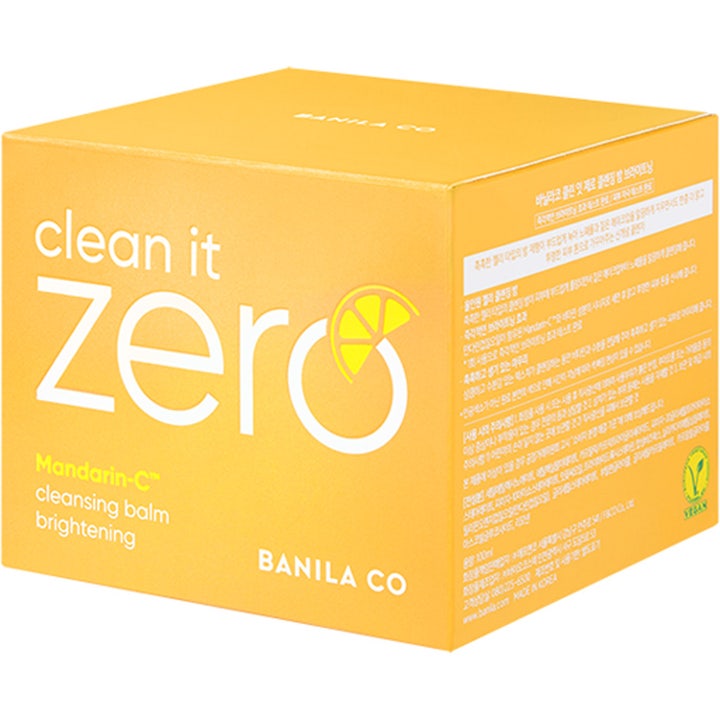 Banila Co Clean It Zero Cleansing Balm Brightening 100 ml ansiktsrens gir glød i en gul eske med Mandarin-C.