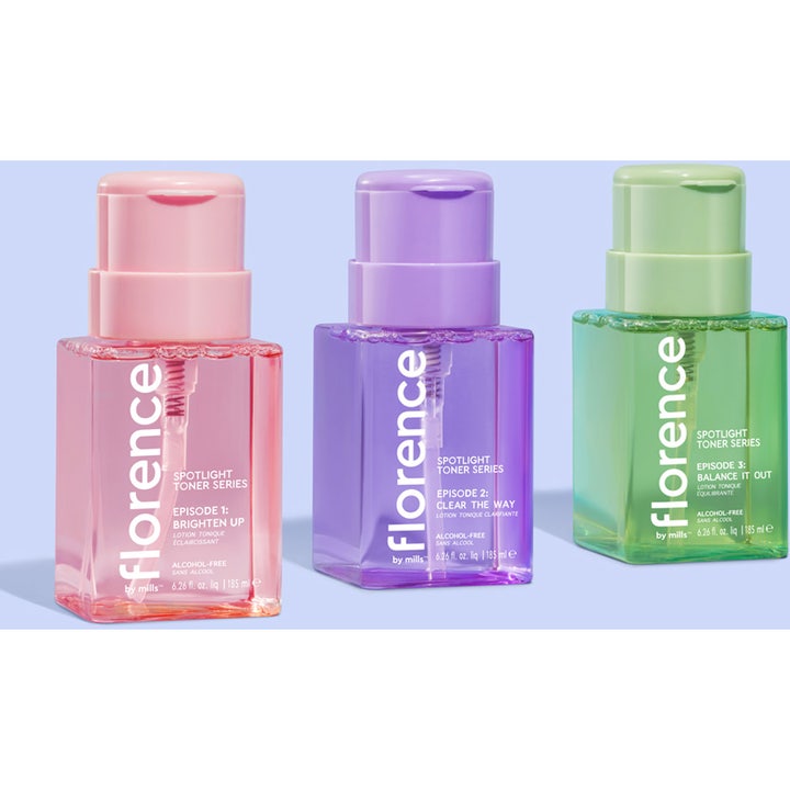 Florence by Mills Spotlight Toner Series 3 Balance It Out 185 ml balanserende toner i en gjennomsiktig grønn flaske