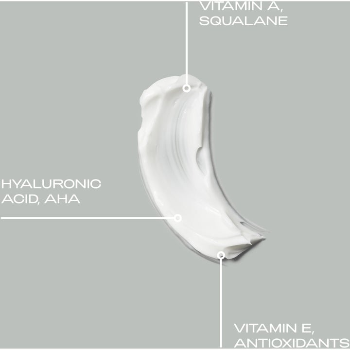 Bodyologist Night Glove Regenerating Body Cream 250 ml hvit kremtekstur med Vitamin A, AHA og squalane