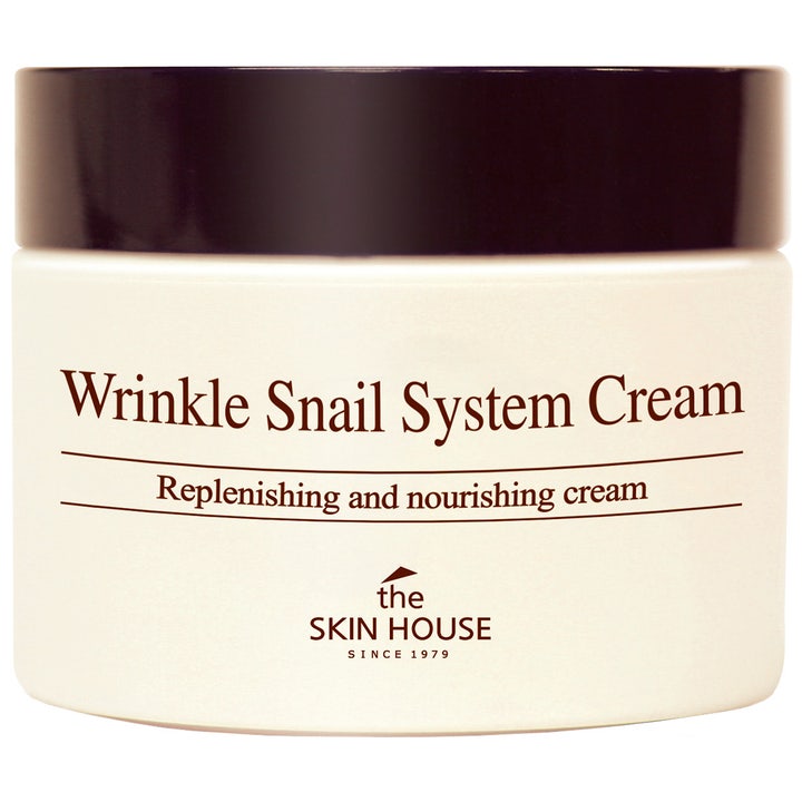 The Skin House Wrinkle Snail System Cream 50ml ansiktskrem mot rynker i hvit krukke med mørkt lokk