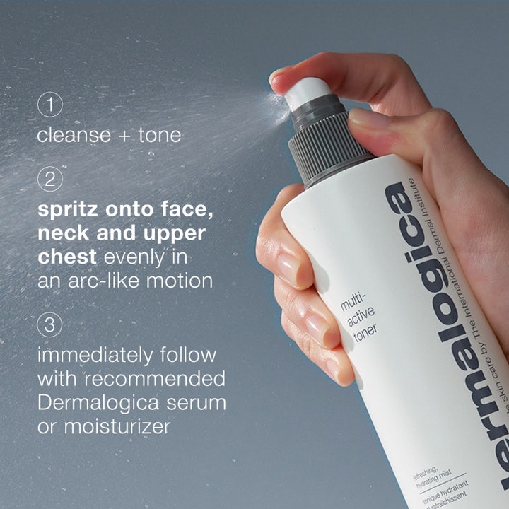 Dermalogica Multi-Active Toner 250 ml fuktighetsgivende ansiktsvann med en tekstur av klare og friske vanndråper
