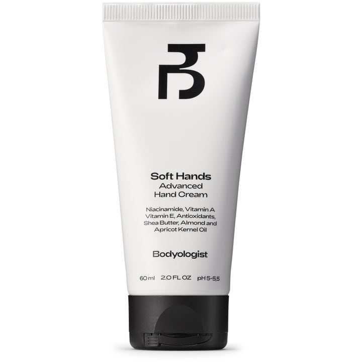 Bodyologist Soft Hands Advanced Hand Cream 60 ml pleiende håndkrem med niacinamid i hvit tube med svart kork