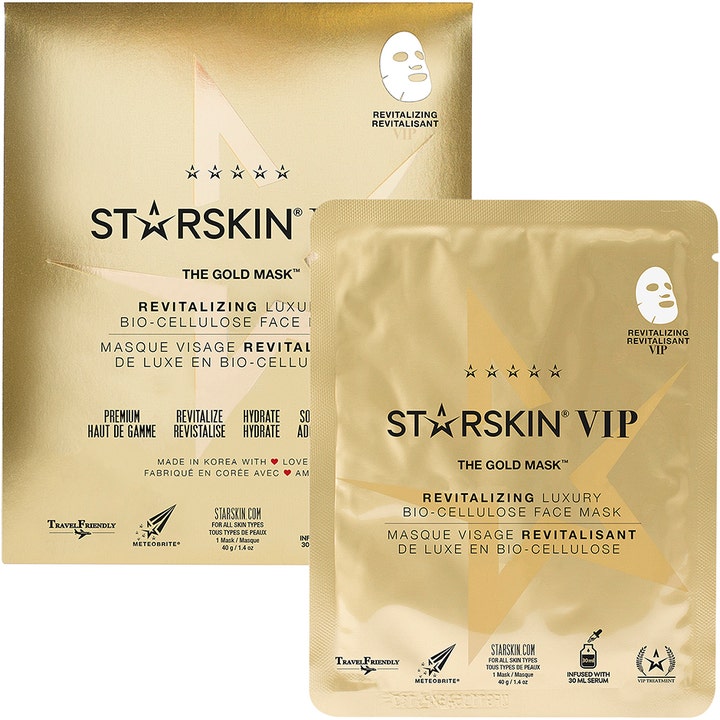 Starskin The Gold Mask 40 g revitaliserende sheet mask i gullfarget luksuriøs innpakning