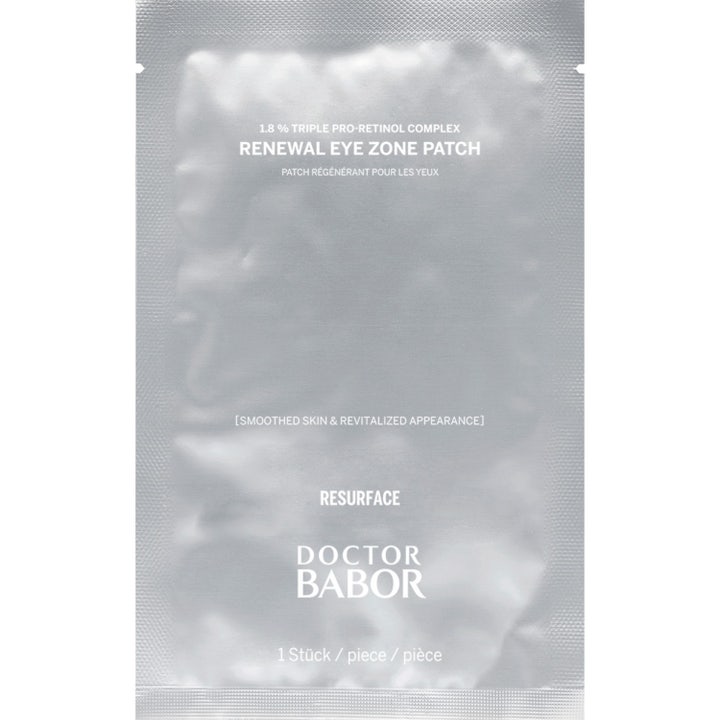 Doctor Babor Renewal Eye Zone Patches 5 stk øyemasker i sølvfarget eske med 1,8 % pro-retinol kompleks.
