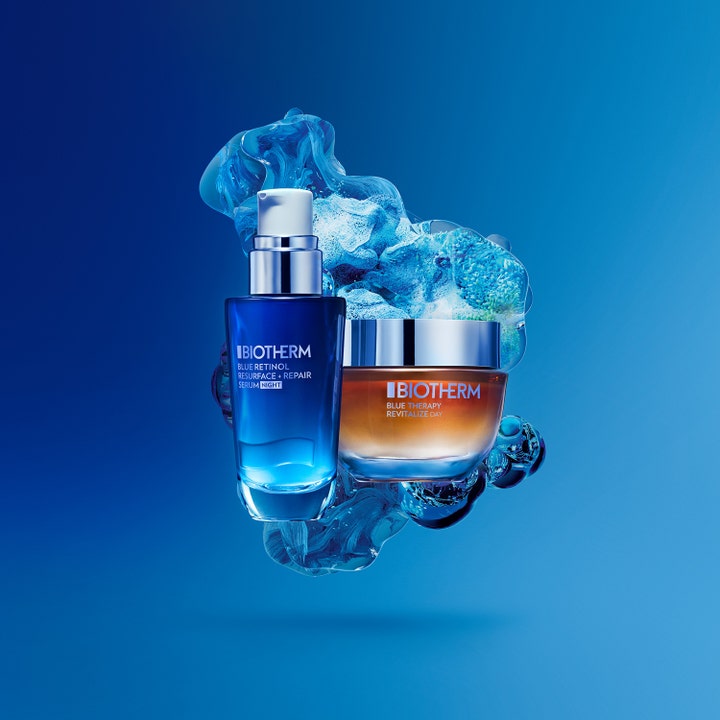 Biotherm Blue Therapy Revitalize Day 50 ml dagkrem og nattserum i blått vannelement som gir glød