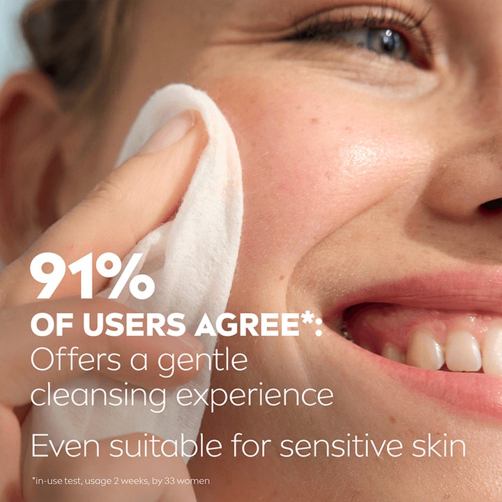 NIVEA Naturally Good Wipes 25 stk renseservietter fjerner sminke skånsomt fra sensitiv hud