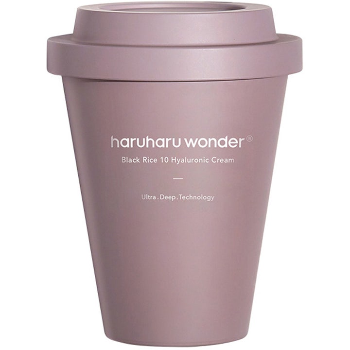 haruharu wonder Black Rice 10 Hyaluronic Cream 90 ml fuktighetsgivende ansiktskrem i lilla koppformet beholder