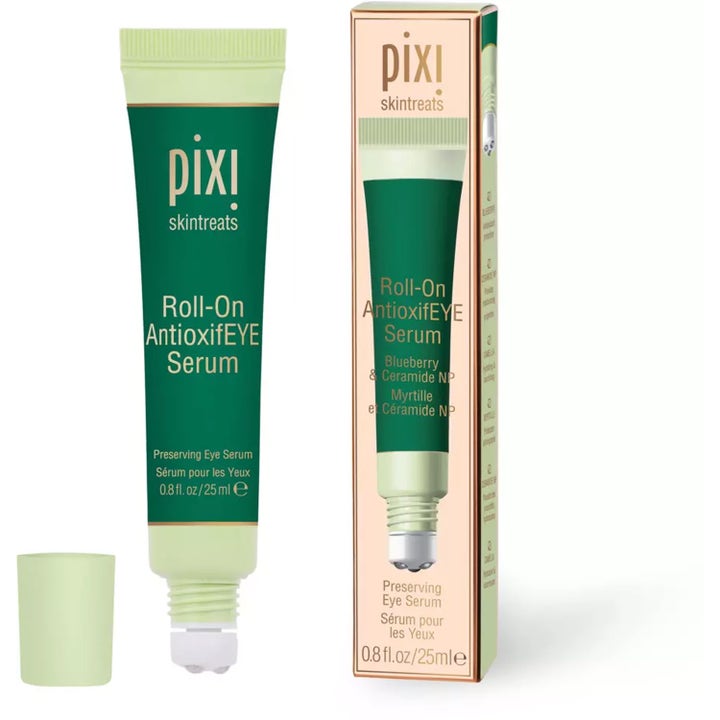 Pixi Roll-On AntioxifEYE Serum 25 ml beskyttende øyeserum i grønn tube med kjølende metallapplikator
