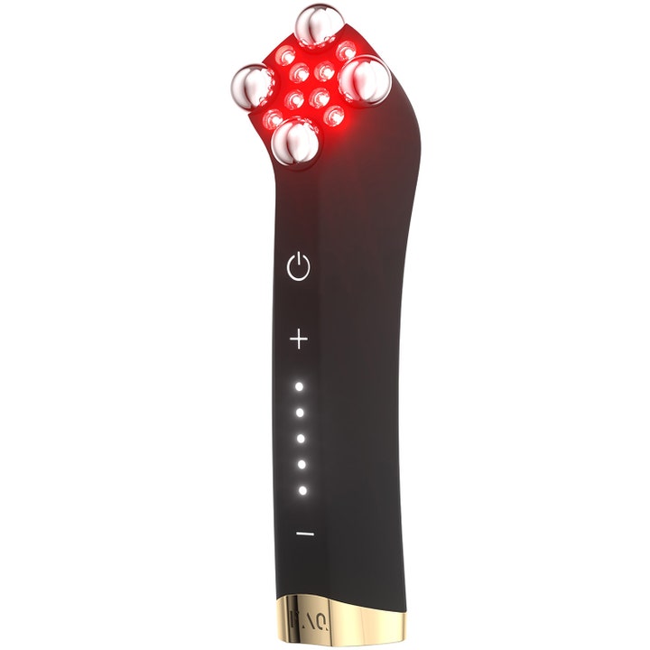FAQ Swiss FAQ 402 Dual Microcurrent NIR LED Toning Device som gir fastere hud med rødt LED-lys og sølvkuler