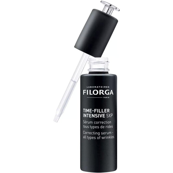 Filorga Time-Filler Intensive 5XP anti-rynke serum i matt svart flaske med en praktisk pipette