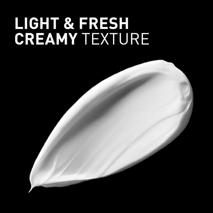 Filorga Hyalu-Filler Cream 50 ml ansiktskrem med hvit light and fresh creamy texture på sort bakgrunn