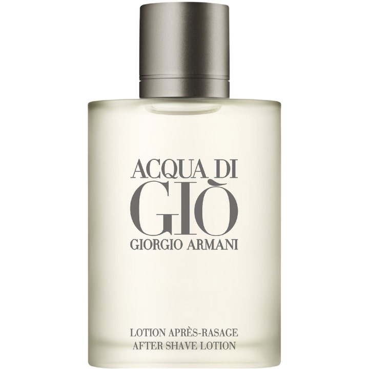 Giorgio Armani Acqua di Giò After Shave Lotion beroligende etterbarberingsvann i frostet glassflaske med matt grått lokk