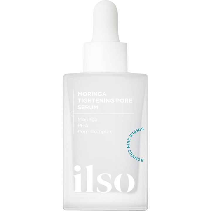 ilso Moringa Tightening Pore Serum 30ml porestrammende serum i frostet glassflaske med hvit pipette