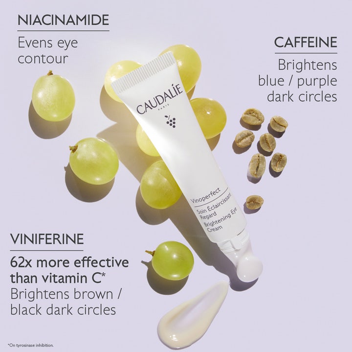 Caudalie Vinoperfect Brightening Eye Cream 15 ml øyekrem med niacinamide, koffein og grønne druer.