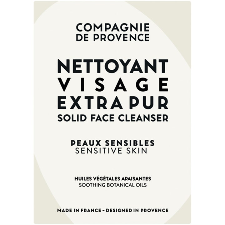 Compagnie de Provence Extra Pur Solid Face Cleanser ansiktsrens for sensitiv hud i hvit emballasje