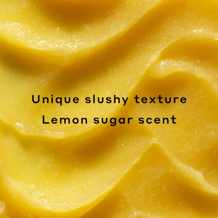 Ole Henriksen Transform Lemonade Smoothing Scrub 90 ml ansiktsskrubb med gul slushy tekstur og lemon sugar scent