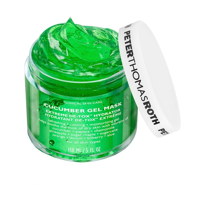 Peter Thomas Roth Cucumber De-Tox Gel Mask 150 ml beroligende ansiktsmaske med frisk grønn gelékonsistens