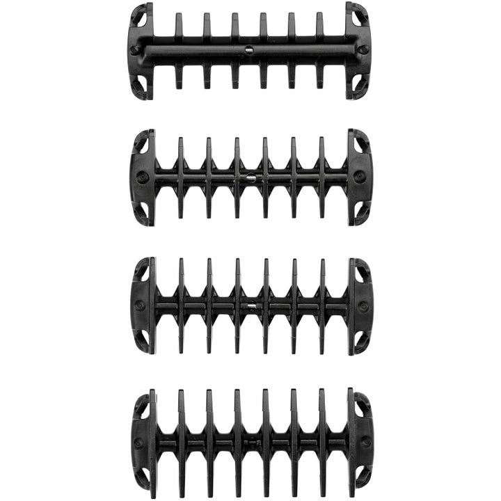 BaByliss Super X Metal X Blade 1 stk skjeggtrimmer tilbehør med fire svarte avstandskammer i plast for presis trimming