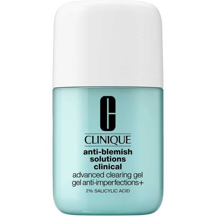 Clinique Anti-Blemish Solutions Clinical Advanced Clearing Gel 15ml mot urenheter i lyseblå flaske med hvitt lokk