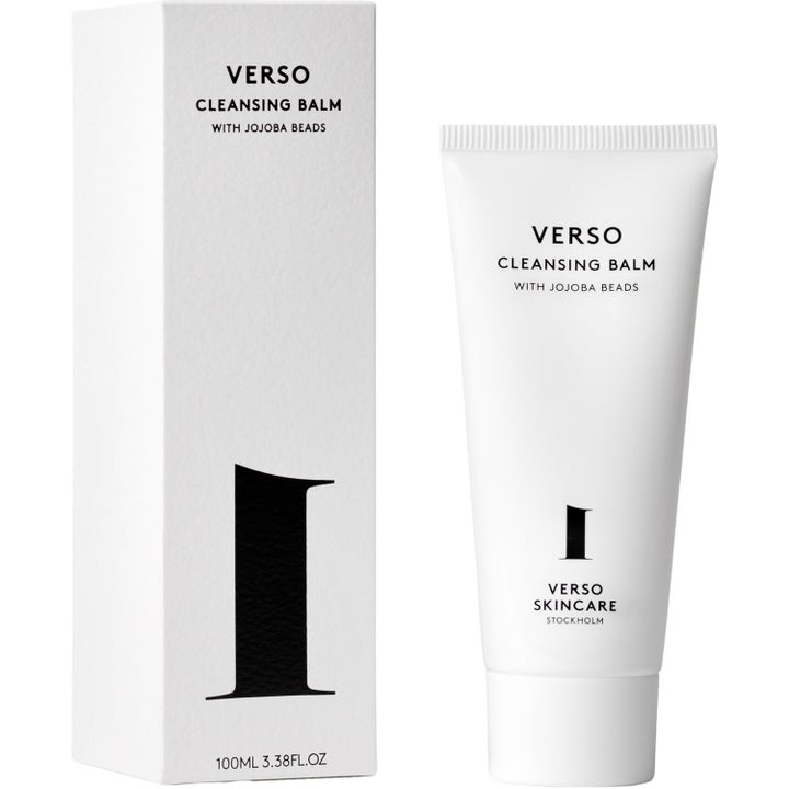 Verso N°1 Cleansing Balm 100 ml ansiktsrens i hvit tube og eske som fjerner urenheter med jojobaperler