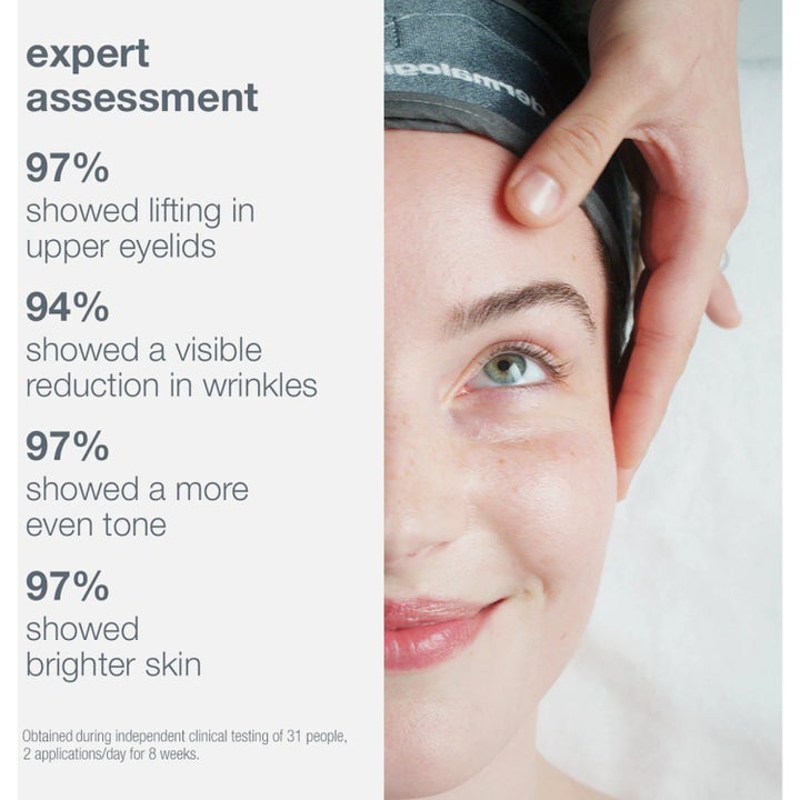 Dermalogica Phyto Nature Lifting Eye Cream Duo øyekrem med kliniske resultater for løft og glød vist på ansikt