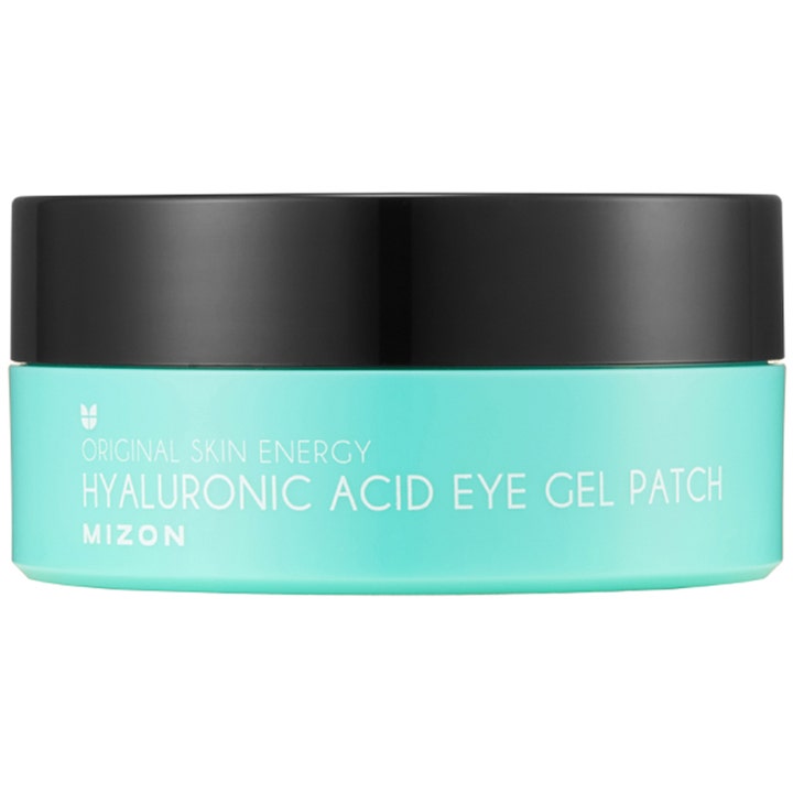 Mizon Hyaluronic Acid Eye Gel Patch 60 stk fuktighetsgivende øyemasker i turkis krukke med svart lokk