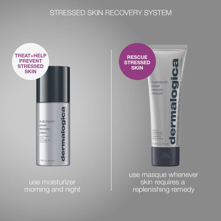 Dermalogica Stressed Skin Recovery System Duo med beroligende ansiktskrem og maske i grå tuber