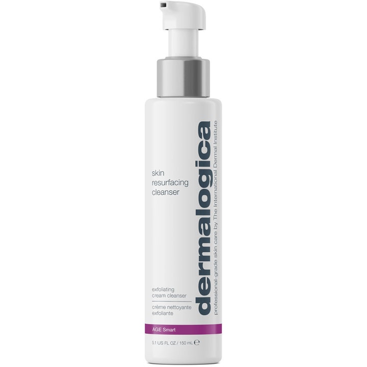 Dermalogica Skin Resurfacing Cleanser 150 ml eksfolierende rens i hvit pumpeflaske med sølvdetaljer