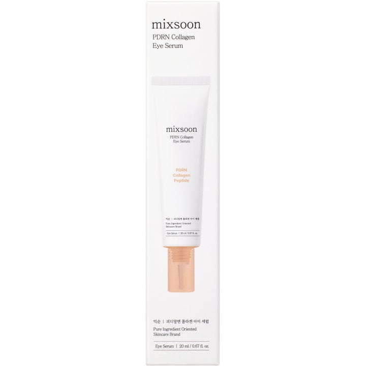 Mixsoon PDRN Collagen Eye Serum 20 ml oppstrammende øyeserum i hvit eske med tekst PDRN Collagen Peptide
