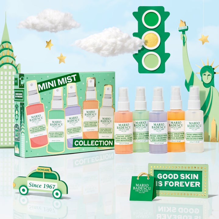 Mario Badescu Mini Mist Collection 5x59 ml ansiktsspray i fargerike flasker med New York-inspirert dekor