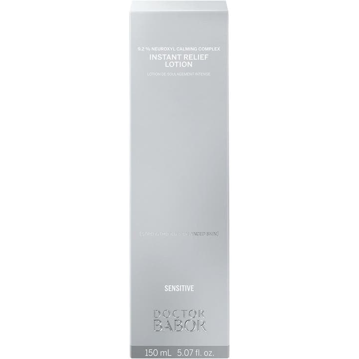 Babor DOC Instant Relief Lotion 150 ml beroligende ansiktsvann i hvit og sølvgrå eske for sensitiv hud