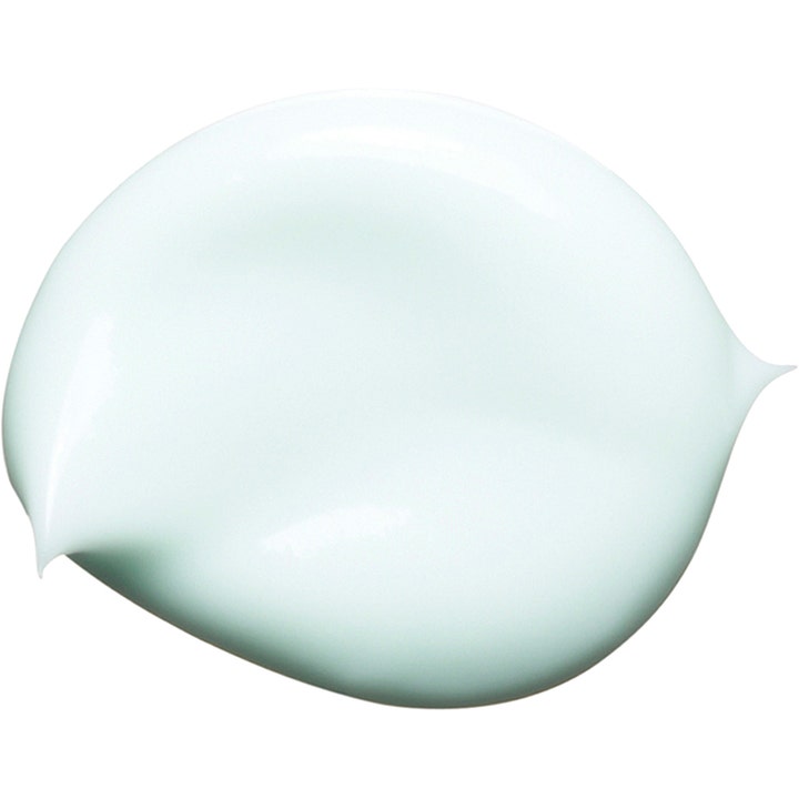 Clarins Men Super Moisture Balm 50 ml fuktighetskrem viser en kremet lyseblå tekstur med glansfull finish.
