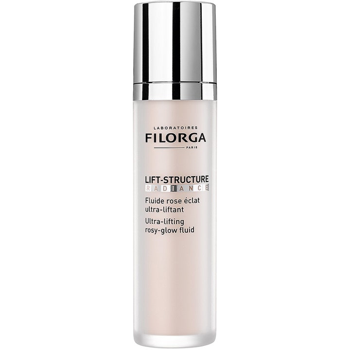 Filorga Lift-Structure Radiance 50 ml oppstrammende ansiktsfluid som gir glød i frostet flaske med sølvkork