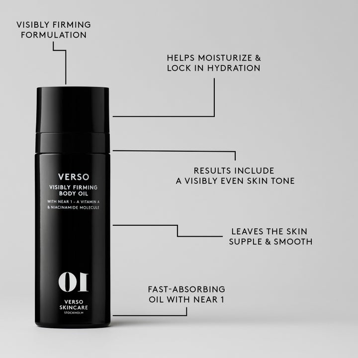 Verso N°10 Visible Firming Body Oil 100 ml oppstrammende kroppsolje med NEAR 1 som gir fukt og jevnere hudtone.