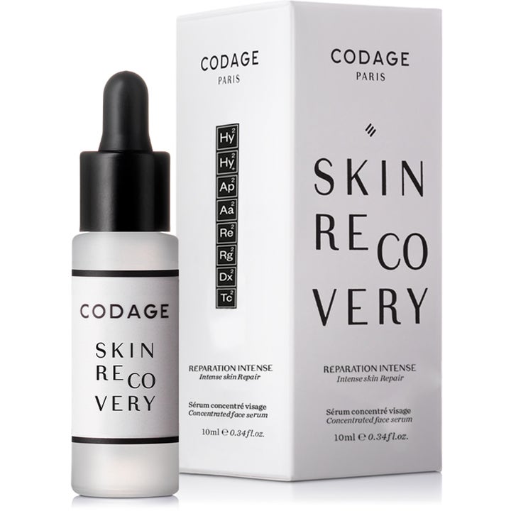 Codage Paris The Skin Recovery Serum 10 ml reparerende ansiktsserum i frostet glassflaske med hvit eske
